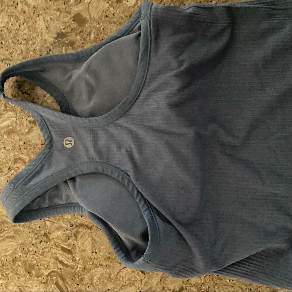 Lululemon Blue Ribbed tank - Picture 2 of 4